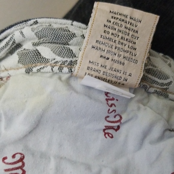 MissMe Lacy Black/Grey Jeans, JP4292B Jet Reno x29 - Picture 6 of 7